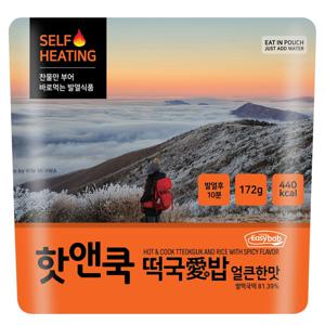 핫앤쿡 떡국애밥 얼큰한맛 간편식 발열도시락 전투식량