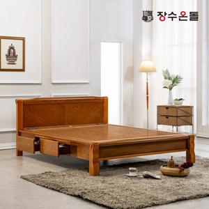 온재 서랍형 홍맥반석 돌침대 온열 건강침대 퀸침대
