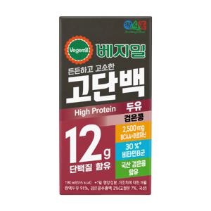 베지밀 고단백 두유 검은콩 190ml 24개