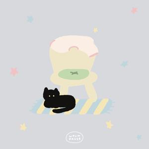 On quiet nights, cats cry too. 미니 패브릭 포스터