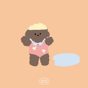 A Slow Weekend for a Puppy. 미니 패브릭 포스터
