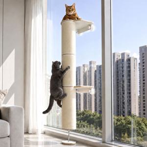 냥멍 창문 캣타워 고양이 스크래쳐 중형 카페트 리필형