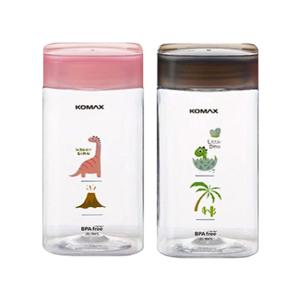코멕스 BPA프리 공룡 네모물병 430ml 실리콘패킹 물통