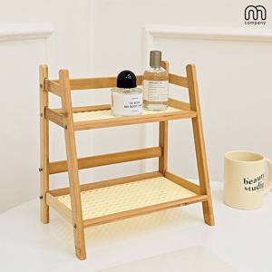 카밀라 2단 화장품 정리함 화장대 소품 수납함 원목 정리대 향수 수납장 선반 트레이