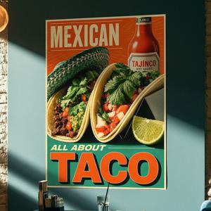 all about taco - 멕시칸음식 타코 인테리어 포스터