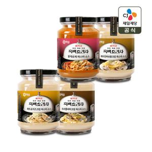 백설 파스타소스 크림 4종 세트(꽃게로제+베이컨머쉬룸+콰트로치즈+트러플버터)