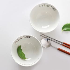 일본 레터링 공기 밥그릇 12cm (2color)