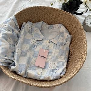 반팔 세트 순면 퓨어 패치 더블거즈 여름 파자마 1color
