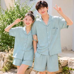버블도트 요루면 여름 커플잠옷 반팔 파자마