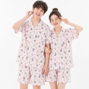 밀크카우 요루면 여름 커플잠옷 반팔 파자마