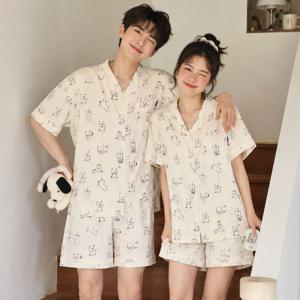 스니프 요루면 여름 커플잠옷 반팔 파자마
