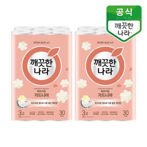 깨끗한나라 롤티슈 허브가든 가드니아 27m 30롤 2개