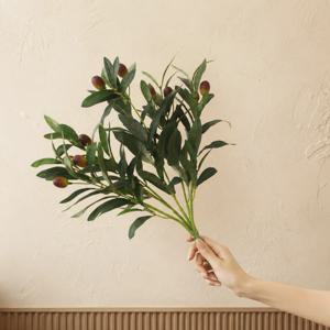 리얼 올리브 부쉬 가지 조화 (열매 가지 화병 연출 소품)
