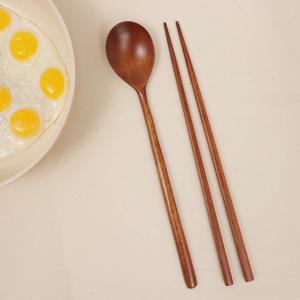 대한민국 우수공예품 선정 자연 민 옻칠 수저세트 24cm