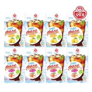 LIGHT&JOY 당을줄인 아이스티 240g 복숭아맛*4개+레몬맛*4개