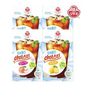 LIGHT&JOY 당을줄인 아이스티 240g 복숭아맛*2개+레몬맛*2개
