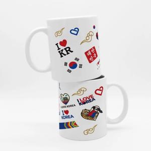 본차이나 머그 K컬쳐 아이러브 코리아 I LOVE KOREA 디자인 머그컵 (13종)