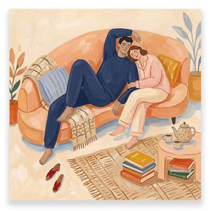 북유럽 캔버스 액자 거실 인테리어 그림 신혼 집들이 선물 온기가 머무는저녁