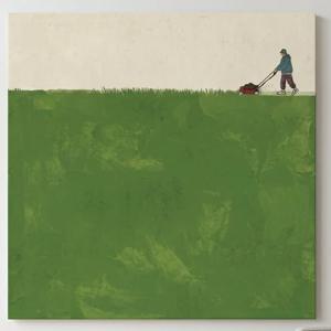 플랜테리어 잔디그림 미니멀 일러스트 초록의 여백 거실 인테리어 캔버스 액자 모던 그림