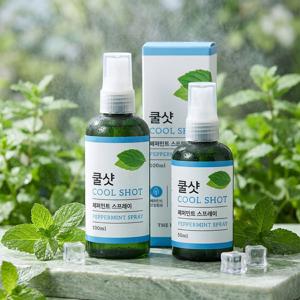 페퍼민트 쿨샷 스프레이 50ml 쿨링효과 아로마 멘톨 바캉스 휴대용 미스트 리프레시
