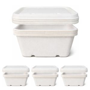 krm 펄프 종이용기 도시락 직사각형 1000ml 20개