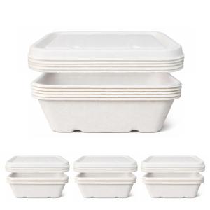 krm 펄프 종이용기 도시락 직사각형 650ml 20개