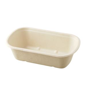 타원형 펄프용기 1000ml 125개 크라프트 피크닉 도시락 포장용기