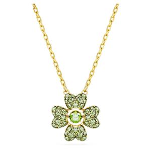 Idyllia 펜던트, 클로버, 그린, 18K 골드 피니시