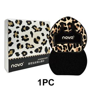 TEMU Novo 프린트 수분 발효 뷰티 스펀지 애플리케이터 - 액상, 크림, 파우더용 겸용 건식/습식 메이크업 퍼프, 손가락 스트랩과 표면이 있는 두껍고 탄력 있는 블렌딩 도구, 팽창성 초극세사, 여아 및 여성용