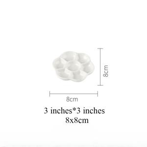 TEMU 예술가 수채화 및 구아쉬화용 세라믹 페인트 팔레트 - 다중 격자형 안료 트레이와 다중 수납칸형 페인트 홀더, 취미생활가, 학생, 전문 스튜디오용 미술 용품을 위한 세라믹 접시 (페인트 미포함)