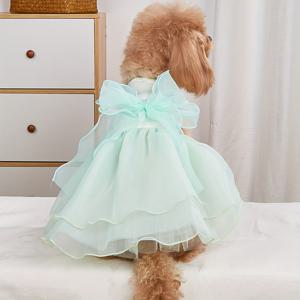 TEMU 애완 동물 용품 고양이 및 강아지 옷 웨딩 드레스 웨딩 파티 사진 스타일링 고양이 및 강아지 푹신한 메시 소형 스커트 1개