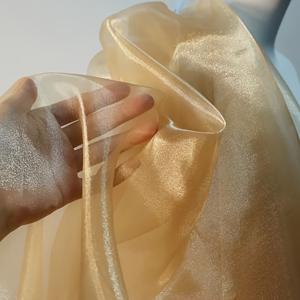 TEMU 결정적인 시스루 원단, 진주색 오간자, 투명하고 반짝이는 폴리에스터, 웨딩 드레스, 공연 의상, 공예품 및 장식에 적합
