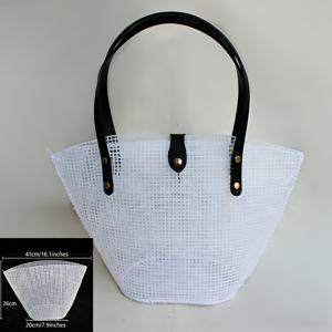 TEMU 블랙 메쉬 플라스틱 자수 수제 직조 가방 DIY 도구 키트 1세트, 지갑 DIY 재료, 수공예 애호가용, 핸드메이드 선물, DIY 지갑 만들기