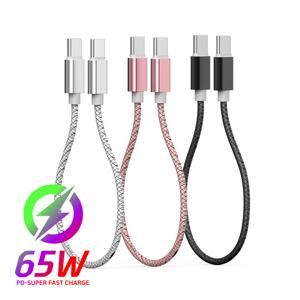 TEMU 1+1 PD65W CtoC타입 50cm 스마트폰 메탈 고속 충전케이블