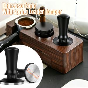 TEMU 51mm 템퍼, 머신용 커피 템퍼, 스프링 로드 템퍼가 있는 템프, 깊이 조절 가능한 핸드 템퍼 51mm