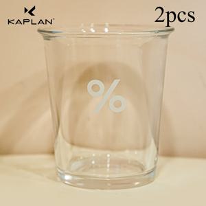 Kaplan 2개입 360ml 퍼센트 농축 커피 컵, 마킹이 있는 투명 유리 컵, 미국 스타일 퍼오버 커피 컵, 커피 애호가를 위한 특별 컵, 가정 및 사무실 커피 컵, 완벽한 할로윈/크리스마스 선물