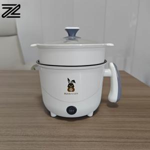TEMU [ZZX] 유럽 표준 1.8L 용량 이중 레이어 전기 냄비, 미니 전기 냄비, MINI 냄비, 요리 냄비, 전기 냄비, 논스틱 냄비, 두 가지 온도 조절 버튼, 원하는 대로 온도 조절 가능, 좋은 선물, 연회에 적합