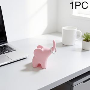 TEMU 소형 핑크 코끼리 조각상 1개, 결혼식 및 약혼식용, 3D 프린팅 PET 조각품, 귀걸이 걸이 포함, 귀여운 탁상용 장식품, 테이블탑 디스플레이용, 결혼 선물용, 전시용 조각상