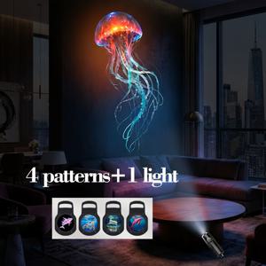 TEMU 4개 교체형 바다 패턴 슬라이드쇼+휴대용 USB 프로젝션 무드등 - (고래, 돌고래, 상어, 거북이) LED 앰비언트 조명 - 침실, 거실, 다락방용 로맨틱 LED 무드등 - 창의적인 장식 및 선물