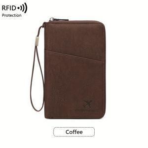 TEMU 해외 직구 신상 RFID 방수자기 방지 지갑 지퍼 여권가방 ID가방 티켓 보관가방 다기능 여권지갑 일체형 여행용 ID 홀더