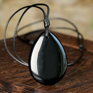 TEMU 1개 천연석 펜던트 목걸이 7가지 색상 선택 가능 25X35mm 드롭 로즈 쿼츠 그린 아벤투린 블랙 온픽스 클리어 쿼츠 타이거 아이 반보석 주얼리