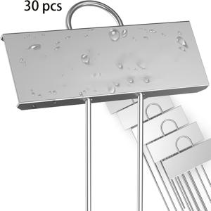 TEMU 30개 금속 식물 라벨 방수 정원 마커, 높이 10.6인치, 라벨 영역 3.5'' X 1.2'' 재사용 가능한 채소 태그 허브 꽃 씨앗 온실