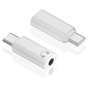 TEMU USB C to 3.5mm 헤드폰 잭 어댑터 1개/2개, 오디오 to USB C 어댑터, Type C to AUX 오디오 동글, iPhone 16 Pro Max 15 Pro Max 삼성 갤럭시 S24 S23 S22 픽셀 iPad Pro MacBook용