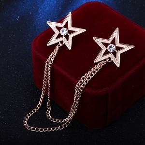 TEMU 남자 체인 옷깃 핀 정장 셔츠 칼라 술 브로치 레트로 핀 웨딩 파티 댄스 Neckware 액세서리