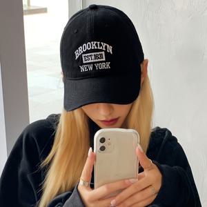 TEMU 1개 여성용 모자 패션 뉴욕 브루클린 뉴욕 BROOKLYN 1631 레터 자수 곡선 챙 모자 남성용 아빠 모자 출퇴근 외출 야구 모자 야외 스포츠 남녀공용 스타일