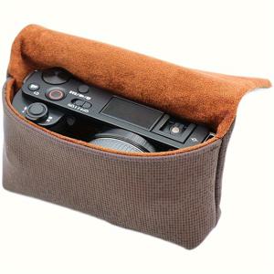 TEMU 부드러운 플러시 안감 카메라 케이스 - 콤팩트 카메라용 보호 파우치, ZV1, ZVE10, LX10, , GR3 모델 호환, 클러치로도 사용 가능, 매우 우아함