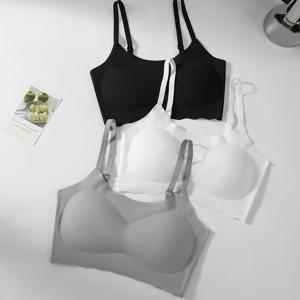 TEMU 여성용 심리스 브라 3종 세트 - 편안하고 통기성이 좋으며 조절 가능한 스트랩, 풀 커버리지 심리스 무선 백리스 디자인, 탈착식 패딩 포함, 스포츠 및 캐주얼 웨어에 적합
