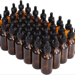 TEMU 50개입 1oz/2oz 호박색 유리 드로퍼 병 유리 아이 드로퍼 30/50ml 에센셜 오일, 액체, 유리 팅크 병, 누수 방지 여행용 병|트래블보틀
