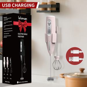TEMU 3단계 속도 USB 충전식 전동 우유 거품기, 선택용 헤드 1개(거품기/계란 휘젓개) | 강력한 핸드헬드 음료 믹서, 커피, 캡, 초콜릿용 초고속 거품기, 304 스테인리스 스틸 저소음 휴대용 미니 블렌더 | 홈 바리스타를 위한 완벽한 선물