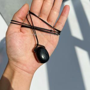TEMU 1개, 여성 및 남성을 위한 Shungite 드롭 펜던트 참 목걸이, Type 2 Shungite 수공예 십자가 중성 주얼리, 크리스마스, 스승의 날, 어버이날, 아버지의 날, 졸업 시즌, 발렌타인데이, 선물